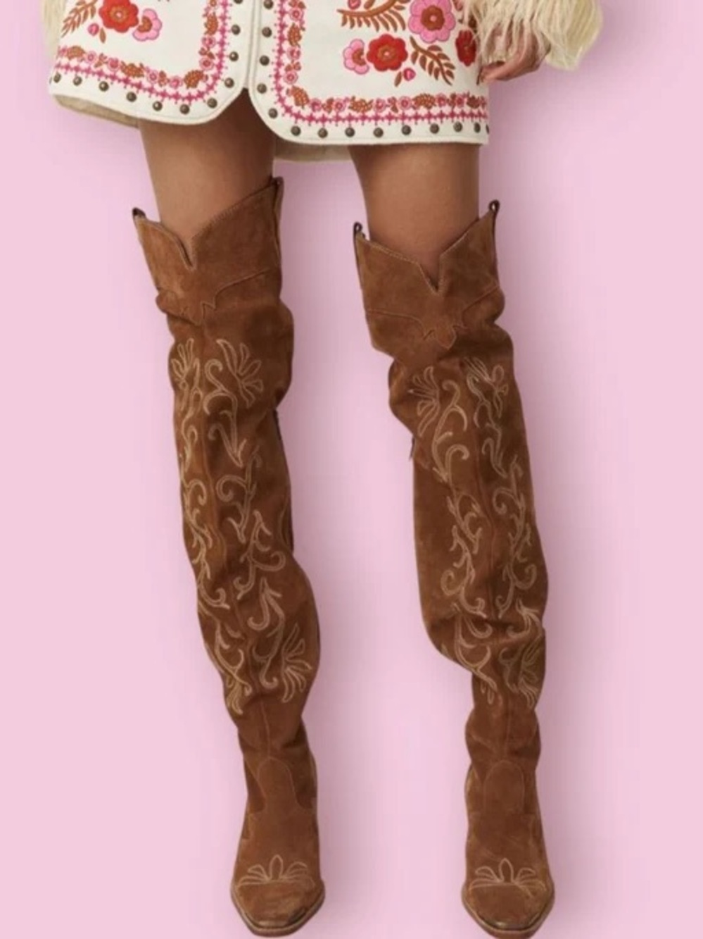 Spell - Cabana Suede Thigh High Boots - Tan - Size 8 (39) - Rare - Picture 10 of 11
